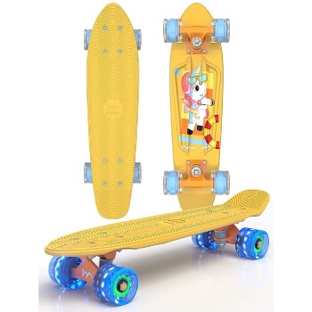 M Merkapa 22 Inch Complete Mini Cruiser Skateboard